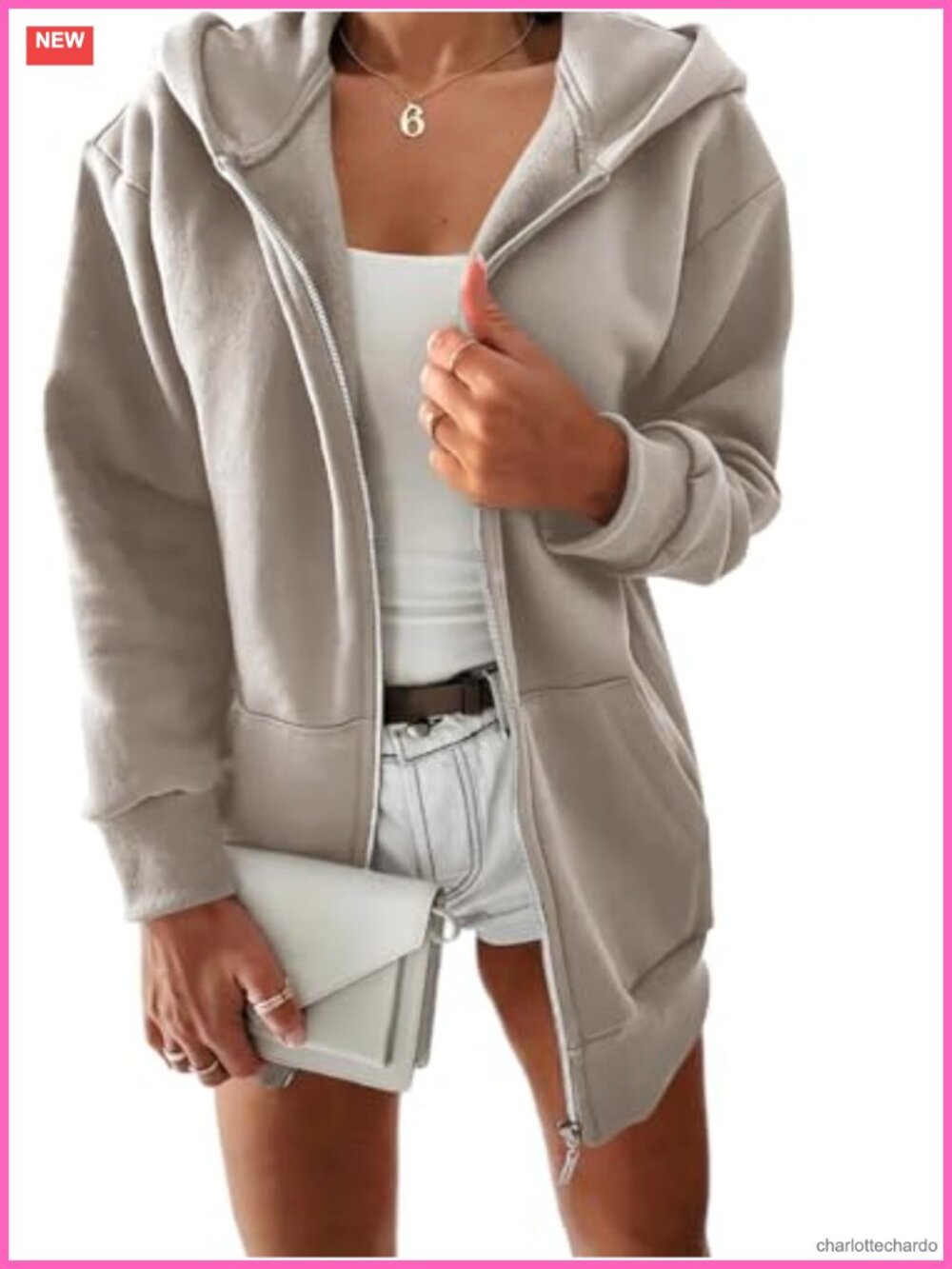 Women's Zip Up Hoodie Plush Oversized Sweatshirt Cotton Poly Fleece